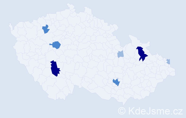 Příjmení: 'Drab', počet výskytů 16 v celé ČR
