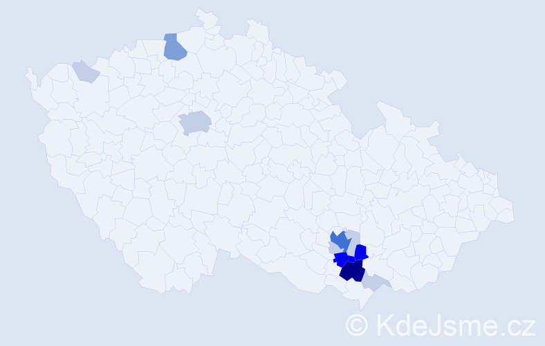 Příjmení: 'Drabálek', počet výskytů 41 v celé ČR