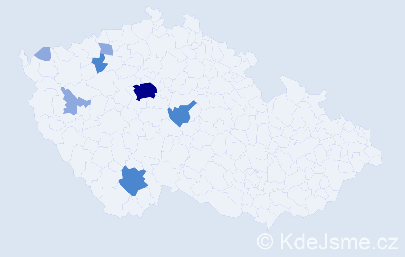 Příjmení: 'Demut', počet výskytů 14 v celé ČR