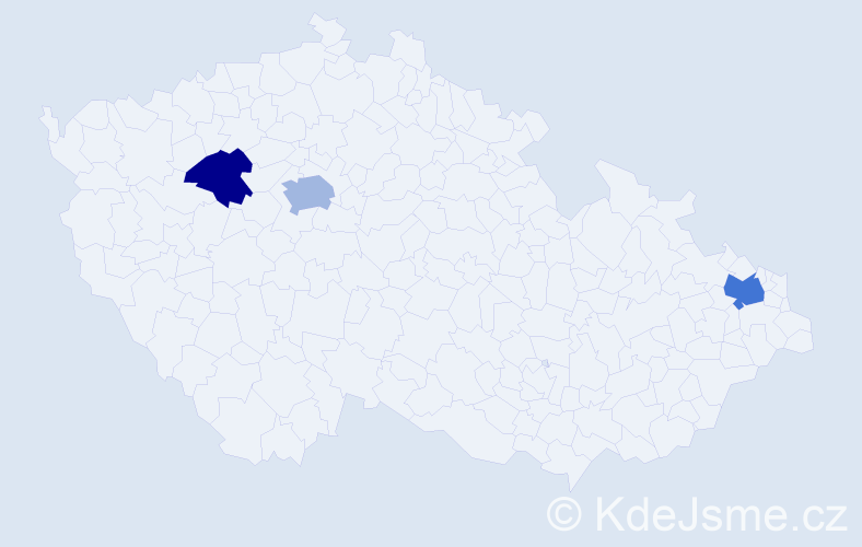 Příjmení: 'Legart', počet výskytů 5 v celé ČR