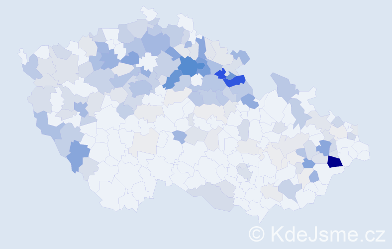 Příjmení: 'Ulrychová', počet výskytů 587 v celé ČR
