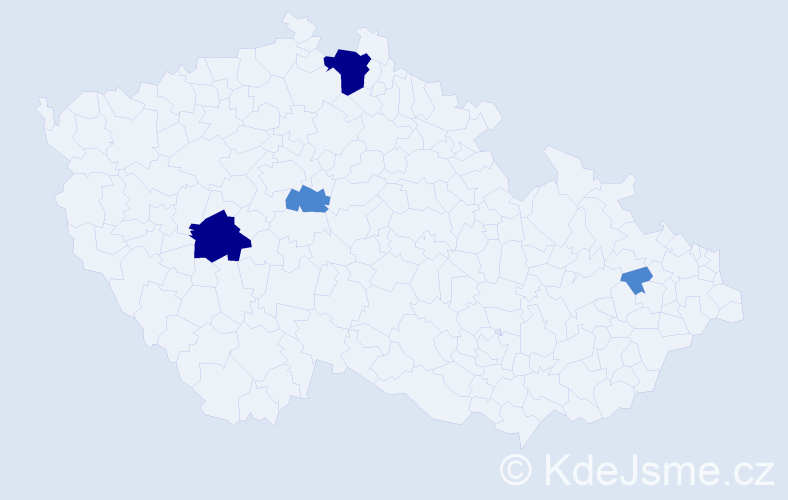Příjmení: 'Ščibran', počet výskytů 8 v celé ČR