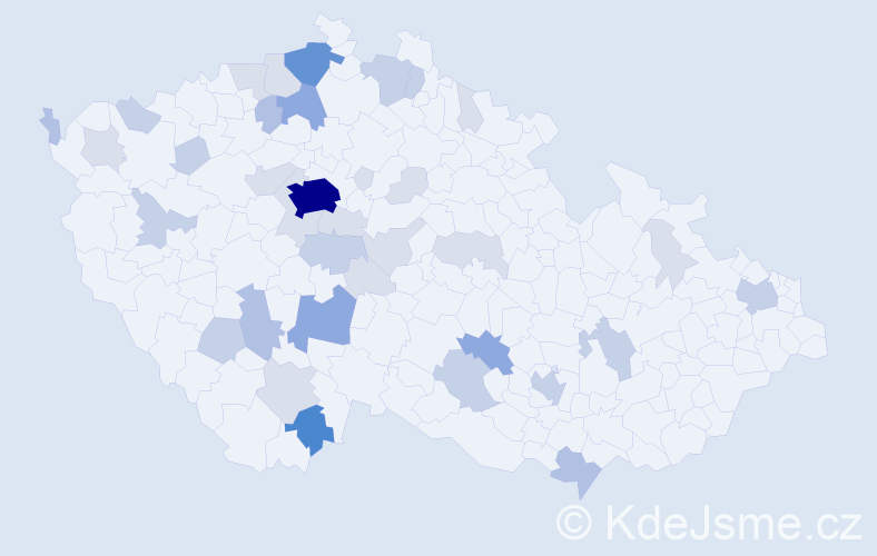 Příjmení: 'Lenz', počet výskytů 103 v celé ČR