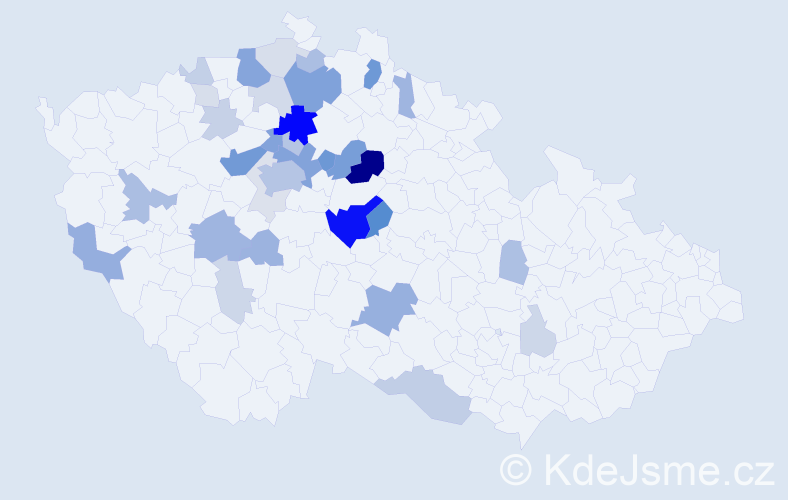 Příjmení: 'Ladrová', počet výskytů 114 v celé ČR