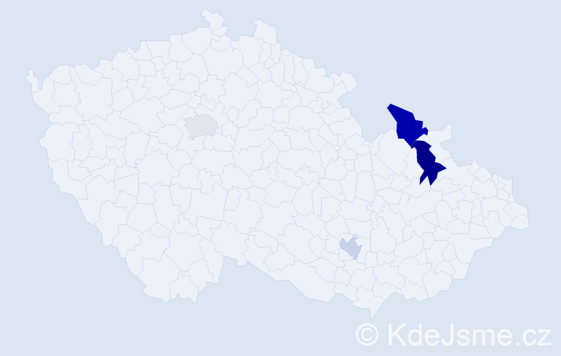 Příjmení: 'Kovačevitá', počet výskytů 6 v celé ČR