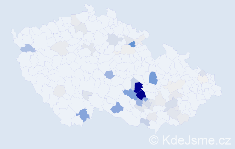 Příjmení: 'Šibor', počet výskytů 174 v celé ČR