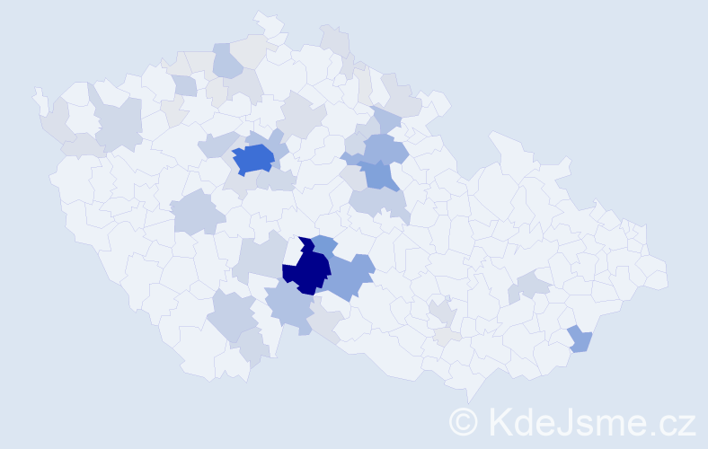 Příjmení: 'Bartoška', počet výskytů 219 v celé ČR