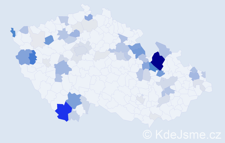 Příjmení: 'Mazák', počet výskytů 235 v celé ČR