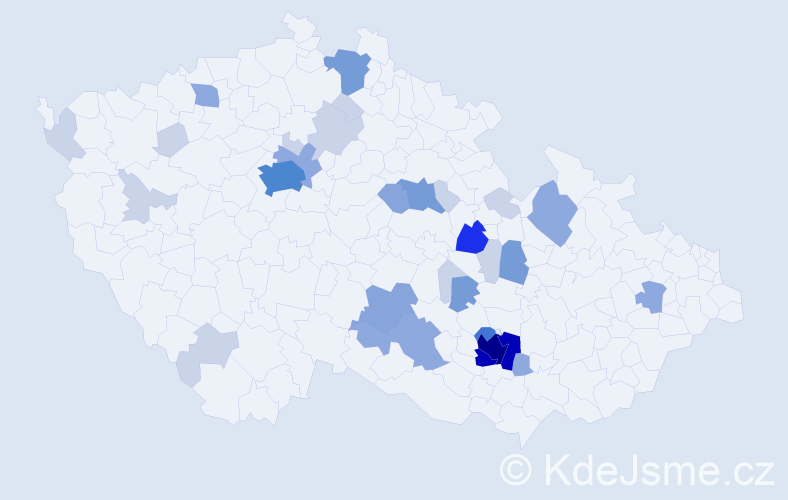 Příjmení: 'Drimlová', počet výskytů 94 v celé ČR