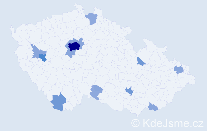 Příjmení: 'Šneider', počet výskytů 36 v celé ČR