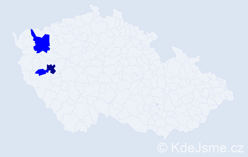 Příjmení: 'Bajana', počet výskytů 4 v celé ČR