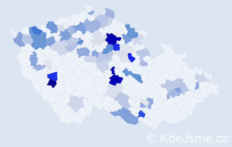 Příjmení: 'Dejlová', počet výskytů 177 v celé ČR