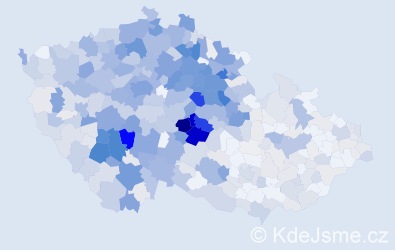 Příjmení: 'Čapek', počet výskytů 2839 v celé ČR