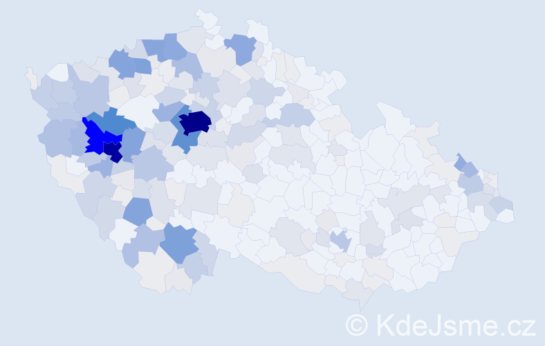 Příjmení: 'Pašek', počet výskytů 1018 v celé ČR