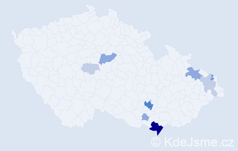 Příjmení: 'Bartošic', počet výskytů 30 v celé ČR