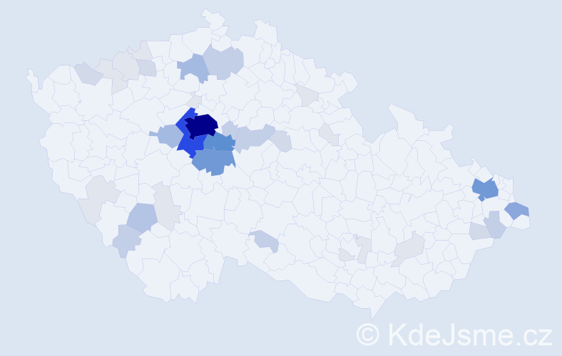 Příjmení: 'Pála', počet výskytů 147 v celé ČR