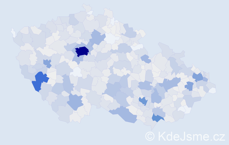 Příjmení: 'Toman', počet výskytů 4745 v celé ČR