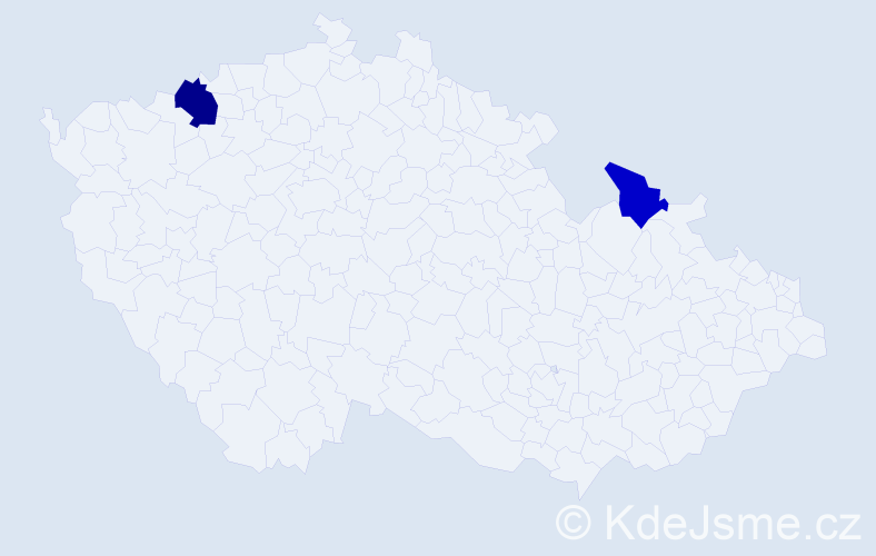 Příjmení: 'Zioberová', počet výskytů 3 v celé ČR
