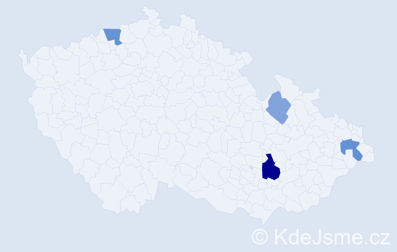 Příjmení: 'Bruzdová', počet výskytů 8 v celé ČR
