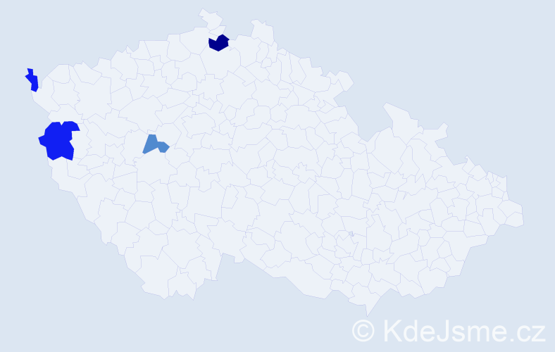 Příjmení: 'Dykovec', počet výskytů 6 v celé ČR