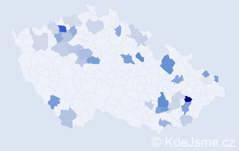 Příjmení: 'Hilbertová', počet výskytů 89 v celé ČR