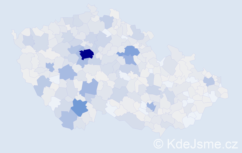 Příjmení: 'Čížek', počet výskytů 3816 v celé ČR