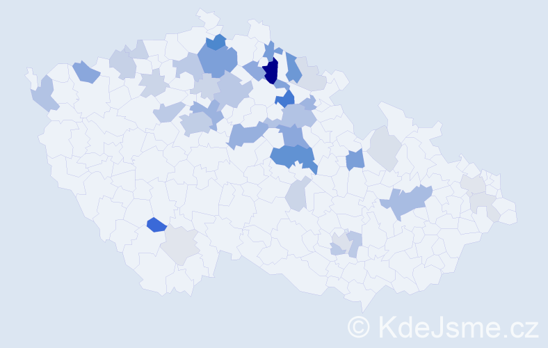 Příjmení: 'Machytka', počet výskytů 115 v celé ČR