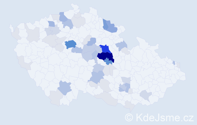 Příjmení: 'Licek', počet výskytů 185 v celé ČR