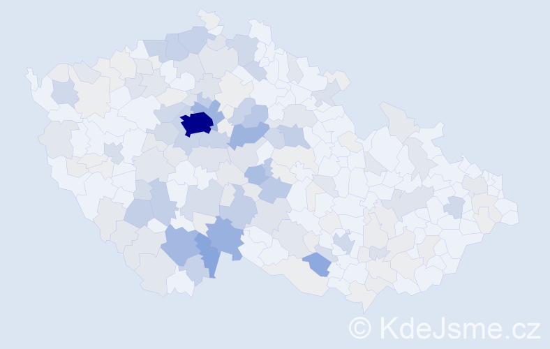 Příjmení: 'Bašta', počet výskytů 779 v celé ČR