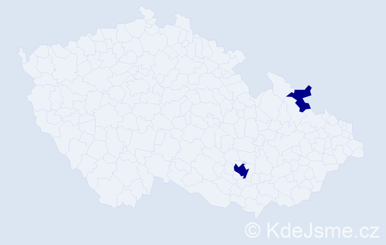 Příjmení: 'Vasilčikovová', počet výskytů 2 v celé ČR