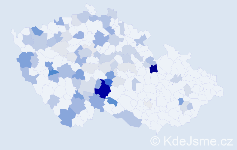 Příjmení: 'Chaloupek', počet výskytů 246 v celé ČR