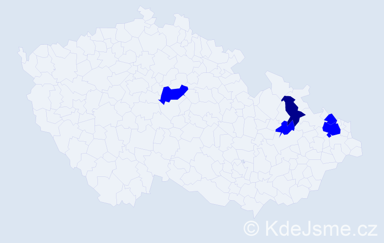 Příjmení: 'Kehrerová', počet výskytů 6 v celé ČR