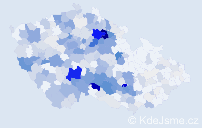 Příjmení: 'Kazdová', počet výskytů 1072 v celé ČR