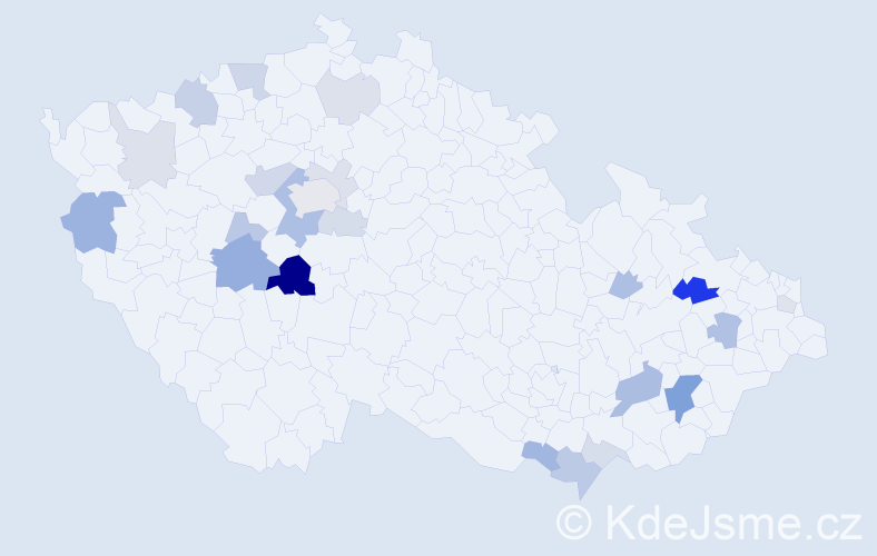 Příjmení: 'Loch', počet výskytů 54 v celé ČR