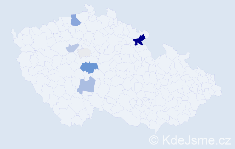 Příjmení: 'Troutnar', počet výskytů 13 v celé ČR