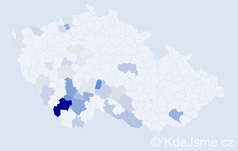 Příjmení: 'Simota', počet výskytů 89 v celé ČR