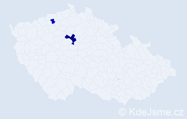 Příjmení: 'Kabaljuková', počet výskytů 5 v celé ČR