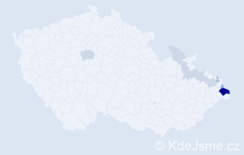 Příjmení: 'Taska', počet výskytů 25 v celé ČR