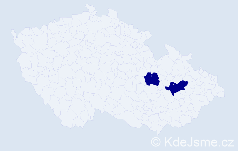 Příjmení: 'Legelli', počet výskytů 3 v celé ČR