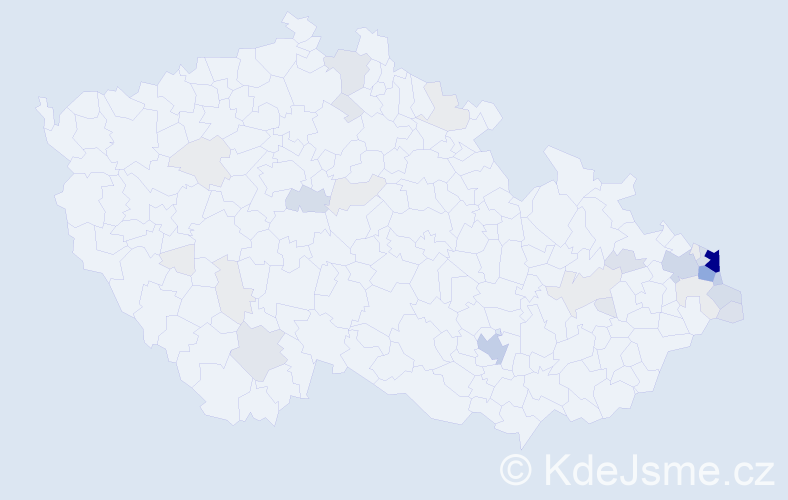 Příjmení: 'Sznapka', počet výskytů 143 v celé ČR