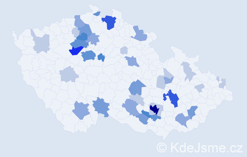 Příjmení: 'Froncová', počet výskytů 112 v celé ČR
