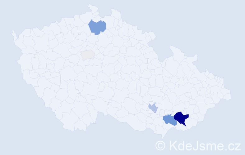 Příjmení: 'Bajgartová', počet výskytů 16 v celé ČR