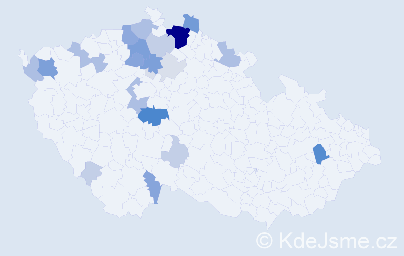Příjmení: 'Kraková', počet výskytů 108 v celé ČR