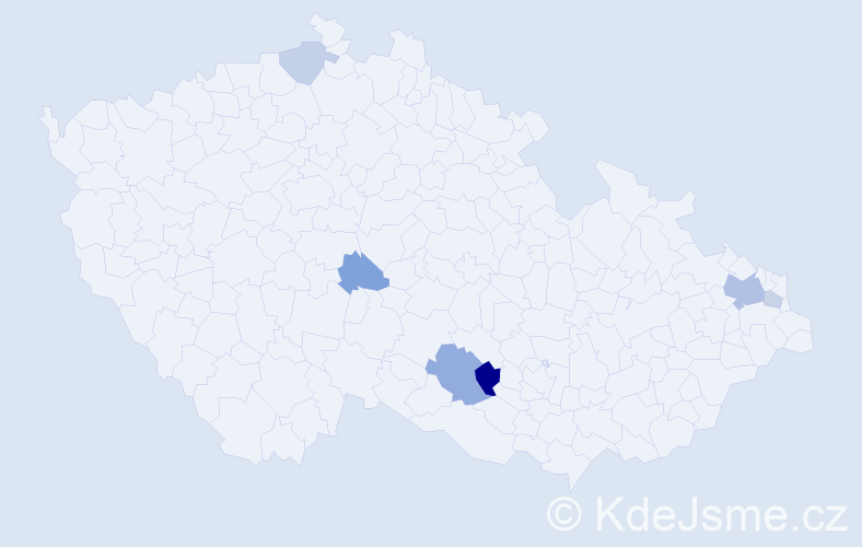 Příjmení: 'Keliarová', počet výskytů 11 v celé ČR