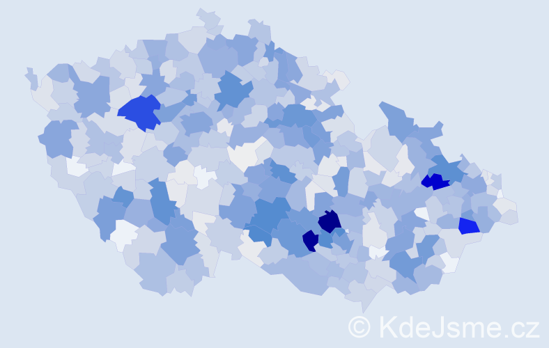 Příjmení: 'Pavlíčková', počet výskytů 3997 v celé ČR