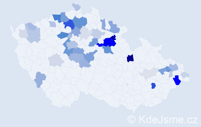 Příjmení: 'Papík', počet výskytů 145 v celé ČR