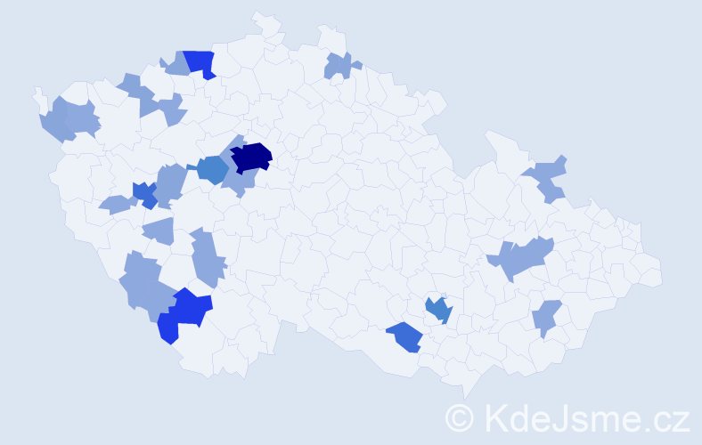 Příjmení: 'Stadlerová', počet výskytů 62 v celé ČR