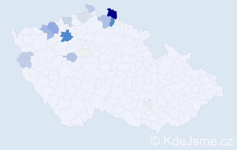 Příjmení: 'Lode', počet výskytů 39 v celé ČR