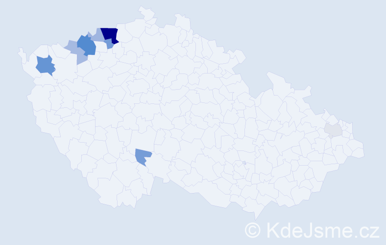 Příjmení: 'Ádiová', počet výskytů 27 v celé ČR