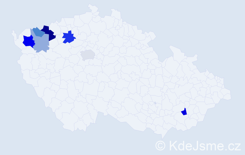Příjmení: 'Slivkanič', počet výskytů 15 v celé ČR